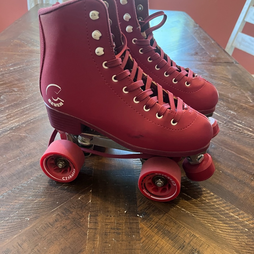 CSeven Women's Black Cherry High-Top Roller Skates